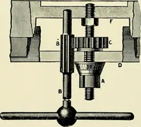 An illustration from Illustrated catalogue of cotton machinery built by Howard & Bullough American Machine Company, Ltd., Pawtucket, R.I., U.S.A. : opening, picking, carding, drawing, roving, spinning, twisting and winding machinery : warpers and slashers : containing also floor spaces, speeds, productions, gearing diagrams, useful tables and other information (1909)