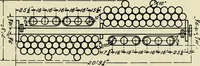 An illustration from Illustrated catalogue of cotton machinery built by Howard & Bullough American Machine Company, Ltd., Pawtucket, R.I., U.S.A. : opening, picking, carding, drawing, roving, spinning, twisting and winding machinery : warpers and slashers : containing also floor spaces, speeds, productions, gearing diagrams, useful tables and other information (1909)