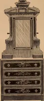 An illustration from Illustrated catalogue of chamber furniture. (1885)