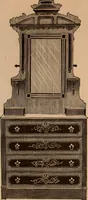 An illustration from Illustrated catalogue of chamber furniture. (1885)