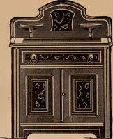 An illustration from Illustrated catalogue of chamber furniture. (1885)