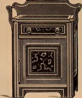 An illustration from Illustrated catalogue of chamber furniture. (1885)