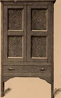 An illustration from Illustrated catalogue of chamber furniture. (1885)