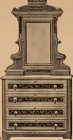 An illustration from Illustrated catalogue of chamber furniture. (1885)