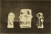 An illustration from Illustrated catalogue of classical antiquities from the site of the temple of Diana, Nemi, Italy. Discovered during excavations undertaken by the Right Hon. Lord Savile ... and given by him to the Art museum of Nottingham: with an account by Lord Savile of the discovery of the temple and the objects foundthere (1893)