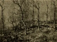 An illustration from Illustrated catalogue of the completed pictures left by the late Henry Ward Ranger, N.A. : and his collection of works by some of his contemporaries (1917)