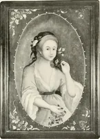 An illustration from Illustrated catalogue of the remarkable collection of ancient Chinese bronzes, beautiful old porcelains, amber and stone carvings, sumptuous eighteenth century brocades, interesting old paintings on glas and fine old carpets, rugs and furniture, from ancient palaces and temples of China comprising the private collection of a Chinese nobleman of Tien-Tsin (1914)