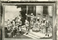 An illustration from Illustrated catalogue of the remarkable collection of ancient Chinese bronzes, beautiful old porcelains, amber and stone carvings, sumptuous eighteenth century brocades, interesting old paintings on glas and fine old carpets, rugs and furniture, from ancient palaces and temples of China comprising the private collection of a Chinese nobleman of Tien-Tsin (1914)