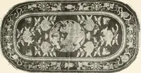 An illustration from Illustrated catalogue of the remarkable collection of ancient Chinese bronzes, beautiful old porcelains, amber and stone carvings, sumptuous eighteenth century brocades, interesting old paintings on glas and fine old carpets, rugs and furniture, from ancient palaces and temples of China comprising the private collection of a Chinese nobleman of Tien-Tsin (1914)