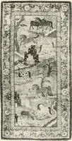 An illustration from Illustrated catalogue of the remarkable collection of ancient Chinese bronzes, beautiful old porcelains, amber and stone carvings, sumptuous eighteenth century brocades, interesting old paintings on glas and fine old carpets, rugs and furniture, from ancient palaces and temples of China comprising the private collection of a Chinese nobleman of Tien-Tsin (1914)