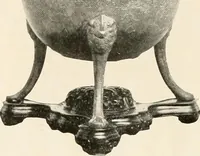 An illustration from Illustrated catalogue of the remarkable collection of ancient Chinese bronzes, beautiful old porcelains, amber and stone carvings, sumptuous eighteenth century brocades, interesting old paintings on glas and fine old carpets, rugs and furniture, from ancient palaces and temples of China comprising the private collection of a Chinese nobleman of Tien-Tsin (1914)