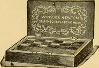 An illustration from Illustrated catalogue and price list of artists' materials, gold paint, bronze powders, metallics, metal leaf, &c. : colors and materials for china and glass painting ; colors and materials for oil, water color & pastel painting and drawing, &c. (1894)