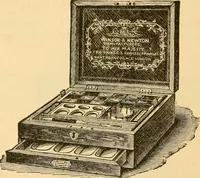 An illustration from Illustrated catalogue and price list of artists' materials, gold paint, bronze powders, metallics, metal leaf, &c. : colors and materials for china and glass painting ; colors and materials for oil, water color & pastel painting and drawing, &c. (1894)