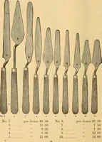 Picture 27 of 151 from Illustrated catalogue and price list of artists' materials, gold paint, bronze powders, metallics, metal leaf, &c. : colors and materials for china and glass painting ; colors and materials for oil, water color & pastel painting and drawing, &c. (1894), leaf 55