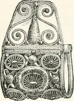 An illustration from An illustrated dictionary of words used in art and archaeology. Explaining terms frequently used in works on architecture, arms, bronzes, Christian art, colour, costume, decoration, devices, emblems, heraldry, lace, personal ornaments, pottery, painting, sculpture, &c., with their derivations (1883)
