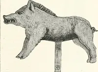 An illustration from An illustrated dictionary of words used in art and archaeology. Explaining terms frequently used in works on architecture, arms, bronzes, Christian art, colour, costume, decoration, devices, emblems, heraldry, lace, personal ornaments, pottery, painting, sculpture, &c., with their derivations (1883)