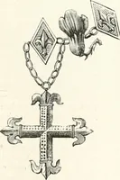 An illustration from An illustrated dictionary of words used in art and archaeology. Explaining terms frequently used in works on architecture, arms, bronzes, Christian art, colour, costume, decoration, devices, emblems, heraldry, lace, personal ornaments, pottery, painting, sculpture, &c., with their derivations (1883)