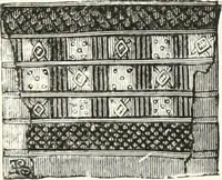 An illustration from An illustrated dictionary of words used in art and archaeology. Explaining terms frequently used in works on architecture, arms, bronzes, Christian art, colour, costume, decoration, devices, emblems, heraldry, lace, personal ornaments, pottery, painting, sculpture, &c., with their derivations (1883)
