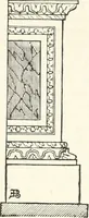 An illustration from An illustrated dictionary of words used in art and archaeology. Explaining terms frequently used in works on architecture, arms, bronzes, Christian art, colour, costume, decoration, devices, emblems, heraldry, lace, personal ornaments, pottery, painting, sculpture, &c., with their derivations (1883)