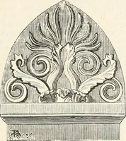 An illustration from An illustrated dictionary of words used in art and archaeology. Explaining terms frequently used in works on architecture, arms, bronzes, Christian art, colour, costume, decoration, devices, emblems, heraldry, lace, personal ornaments, pottery, painting, sculpture, &c., with their derivations (1883)