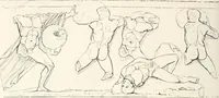 An illustration from An illustrated dictionary of words used in art and archaeology. Explaining terms frequently used in works on architecture, arms, bronzes, Christian art, colour, costume, decoration, devices, emblems, heraldry, lace, personal ornaments, pottery, painting, sculpture, &c., with their derivations (1883)