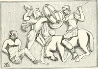 An illustration from An illustrated dictionary of words used in art and archaeology. Explaining terms frequently used in works on architecture, arms, bronzes, Christian art, colour, costume, decoration, devices, emblems, heraldry, lace, personal ornaments, pottery, painting, sculpture, &c., with their derivations (1883)
