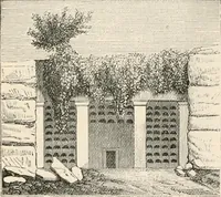 An illustration from An illustrated dictionary of words used in art and archaeology. Explaining terms frequently used in works on architecture, arms, bronzes, Christian art, colour, costume, decoration, devices, emblems, heraldry, lace, personal ornaments, pottery, painting, sculpture, &c, with their derivations (1883)