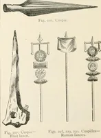 An illustration from An illustrated dictionary of words used in art and archaeology. Explaining terms frequently used in works on architecture, arms, bronzes, Christian art, colour, costume, decoration, devices, emblems, heraldry, lace, personal ornaments, pottery, painting, sculpture, &c, with their derivations (1883)