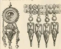 An illustration from An illustrated dictionary of words used in art and archaeology. Explaining terms frequently used in works on architecture, arms, bronzes, Christian art, colour, costume, decoration, devices, emblems, heraldry, lace, personal ornaments, pottery, painting, sculpture, &c, with their derivations (1883)