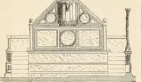 An illustration from An illustrated dictionary of words used in art and archaeology. Explaining terms frequently used in works on architecture, arms, bronzes, Christian art, colour, costume, decoration, devices, emblems, heraldry, lace, personal ornaments, pottery, painting, sculpture, &c, with their derivations (1883)
