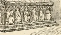 An illustration from An illustrated dictionary of words used in art and archaeology. Explaining terms frequently used in works on architecture, arms, bronzes, Christian art, colour, costume, decoration, devices, emblems, heraldry, lace, personal ornaments, pottery, painting, sculpture, &c, with their derivations (1883)