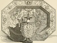 An illustration from An illustrated dictionary of words used in art and archaeology. Explaining terms frequently used in works on architecture, arms, bronzes, Christian art, colour, costume, decoration, devices, emblems, heraldry, lace, personal ornaments, pottery, painting, sculpture, &c, with their derivations (1883)