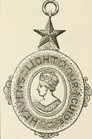 An illustration from An illustrated dictionary of words used in art and archaeology. Explaining terms frequently used in works on architecture, arms, bronzes, Christian art, colour, costume, decoration, devices, emblems, heraldry, lace, personal ornaments, pottery, painting, sculpture, &c, with their derivations (1883)