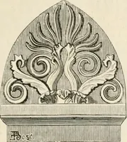 An illustration from An illustrated dictionary of words used in art and archaeology. Explaining terms frequently used in works on architecture, arms, bronzes, Christian art, colour, costume, decoration, devices, emblems, heraldry, lace, personal ornaments, pottery, painting, sculpture, &c, with their derivations (1883)