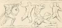 An illustration from An illustrated dictionary of words used in art and archaeology. Explaining terms frequently used in works on architecture, arms, bronzes, Christian art, colour, costume, decoration, devices, emblems, heraldry, lace, personal ornaments, pottery, painting, sculpture, &c, with their derivations (1883)