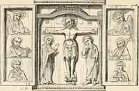 An illustration from An illustrated dictionary of words used in art and archaeology. Explaining terms frequently used in works on architecture, arms, bronzes, Christian art, colour, costume, decoration, devices, emblems, heraldry, lace, personal ornaments, pottery, painting, sculpture, &c, with their derivations (1883)