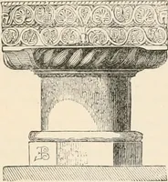 An illustration from An illustrated dictionary of words used in art and archaeology. Explaining terms frequently used in works on architecture, arms, bronzes, Christian art, colour, costume, decoration, devices, emblems, heraldry, lace, personal ornaments, pottery, painting, sculpture, &c, with their derivations (1883)