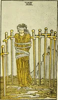 Picture 58 of 80 from The illustrated key to the tarot, the veil of divination, illustrating the greater and lesser arcana, embracing: The veil and its symbols. Secret tradition under the veil of divination. Art of tarot divination. Outer method of the oracles. The tarot in history. Inner symbolism. The greater keys (1918), leaf 127