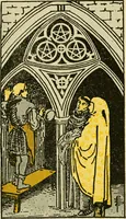Picture 77 of 80 from The illustrated key to the tarot, the veil of divination, illustrating the greater and lesser arcana, embracing: The veil and its symbols. Secret tradition under the veil of divination. Art of tarot divination. Outer method of the oracles. The tarot in history. Inner symbolism. The greater keys (1918), leaf 146