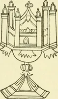 An illustration from The illustrated key to the tarot, the veil of divination, illustrating the greater and lesser arcana, embracing: The veil and its symbols. Secret tradition under the veil of divination. Art of tarot divination. Outer method of the oracles. The tarot in history. Inner symbolism. The greater keys (1918)