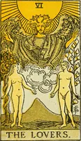 Picture 7 of 80 from The illustrated key to the tarot, the veil of divination, illustrating the greater and lesser arcana, embracing: The veil and its symbols. Secret tradition under the veil of divination. Art of tarot divination. Outer method of the oracles. The tarot in history. Inner symbolism. The greater keys (1918), leaf 54