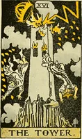 Picture 17 of 80 from The illustrated key to the tarot, the veil of divination, illustrating the greater and lesser arcana, embracing: The veil and its symbols. Secret tradition under the veil of divination. Art of tarot divination. Outer method of the oracles. The tarot in history. Inner symbolism. The greater keys (1918), leaf 74
