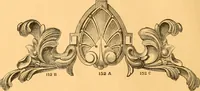 An illustration from Illustrated price list of patented artificial wood ornaments for furniture manufacturers, architects, builders, interior decorators, stair builders, car builders, organ manufacturers, steamboat builders, etc, etc. (1879)