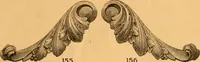 An illustration from Illustrated price list of patented artificial wood ornaments for furniture manufacturers, architects, builders, interior decorators, stair builders, car builders, organ manufacturers, steamboat builders, etc, etc. (1879)