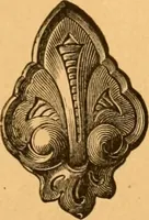 An illustration from Illustrated price list of patented artificial wood ornaments for furniture manufacturers, architects, builders, interior decorators, stair builders, car builders, organ manufacturers, steamboat builders, etc, etc. (1879)
