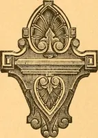 An illustration from Illustrated price list of patented artificial wood ornaments for furniture manufacturers, architects, builders, interior decorators, stair builders, car builders, organ manufacturers, steamboat builders, etc, etc. (1879)