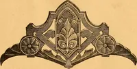 An illustration from Illustrated price list of patented artificial wood ornaments for furniture manufacturers, architects, builders, interior decorators, stair builders, car builders, organ manufacturers, steamboat builders, etc, etc. (1879)