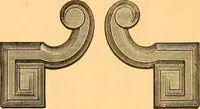 An illustration from Illustrated price list of patented artificial wood ornaments for furniture manufacturers, architects, builders, interior decorators, stair builders, car builders, organ manufacturers, steamboat builders, etc, etc. (1879)