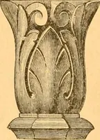 An illustration from Illustrated price list of patented artificial wood ornaments for furniture manufacturers, architects, builders, interior decorators, stair builders, car builders, organ manufacturers, steamboat builders, etc, etc. (1879)