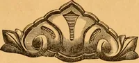 An illustration from Illustrated price list of patented artificial wood ornaments for furniture manufacturers, architects, builders, interior decorators, stair builders, car builders, organ manufacturers, steamboat builders, etc, etc. (1879)